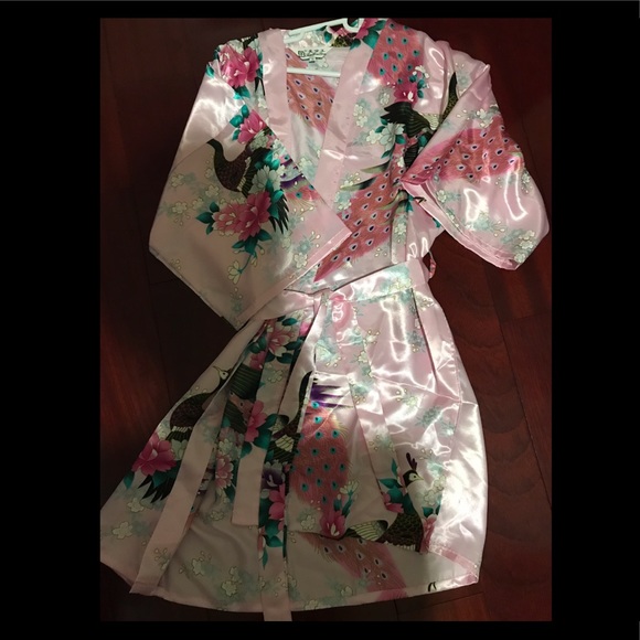 Silk Kimono Robe - Picture 2 of 3